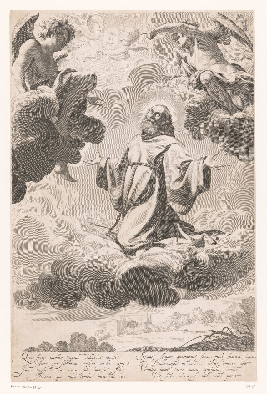 San Francisco de Paula en éxtasis de Claude Mellan