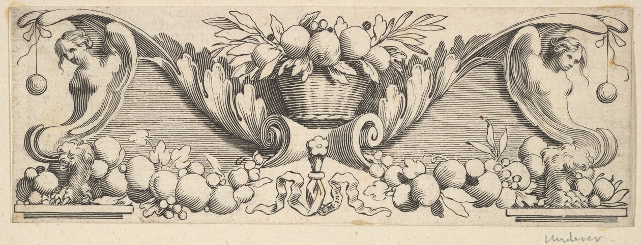 Cinta para la Cabeza: Cesta de Frutas de Claude Mellan