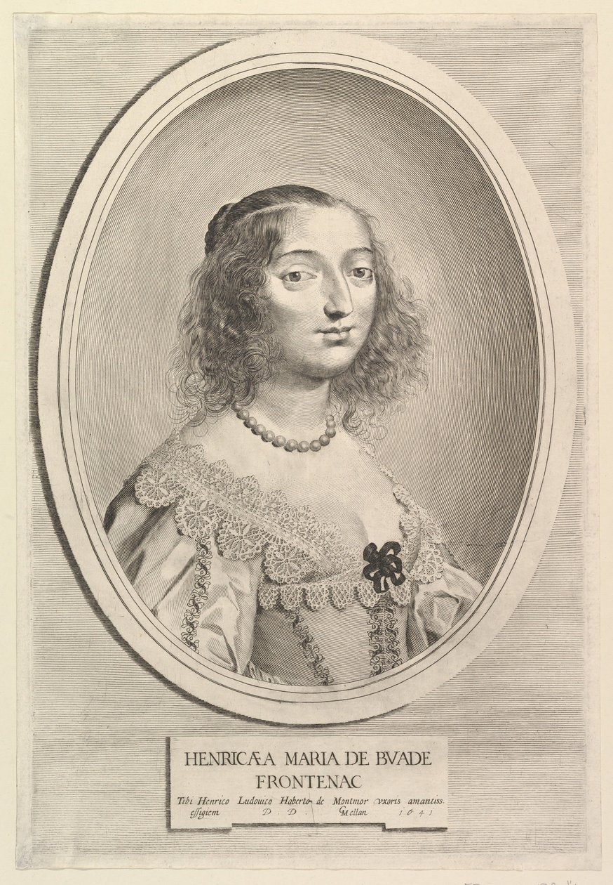 Henriette-Marie de Buade-Frontenac, 1641 de Claude Mellan
