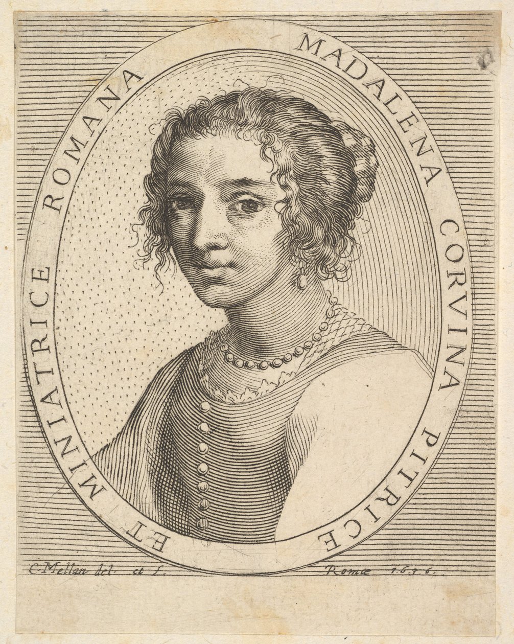 Maddalena Corvina, 1636 de Claude Mellan