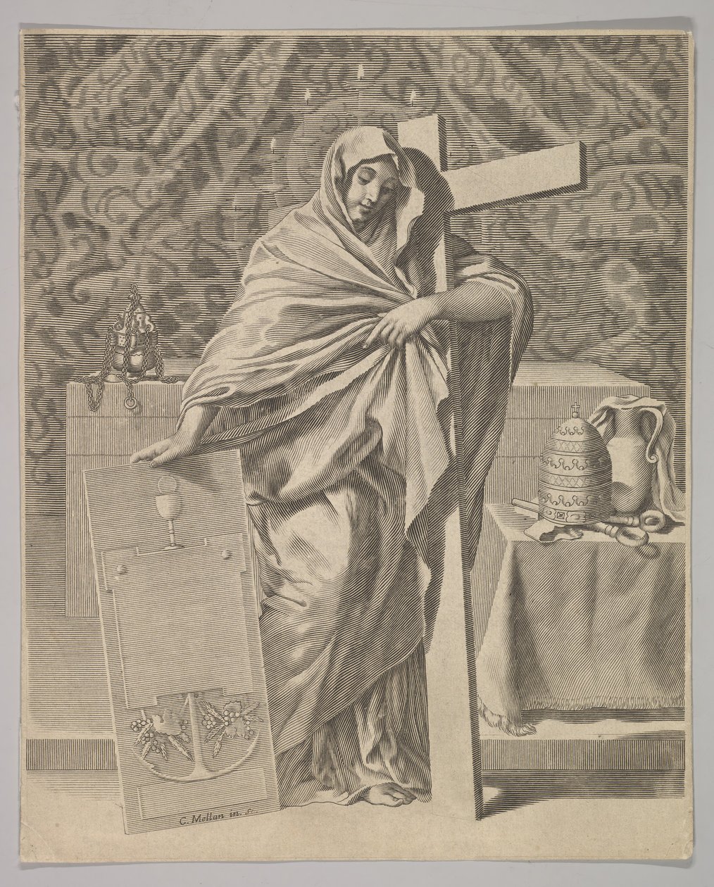Personificación de la Fe de Claude Mellan