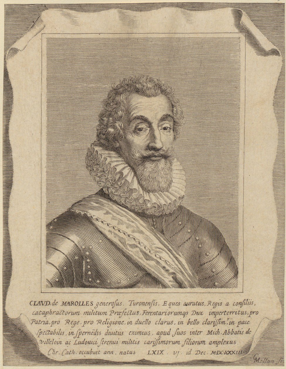 Retrato de Claude de Marolles de Claude Mellan