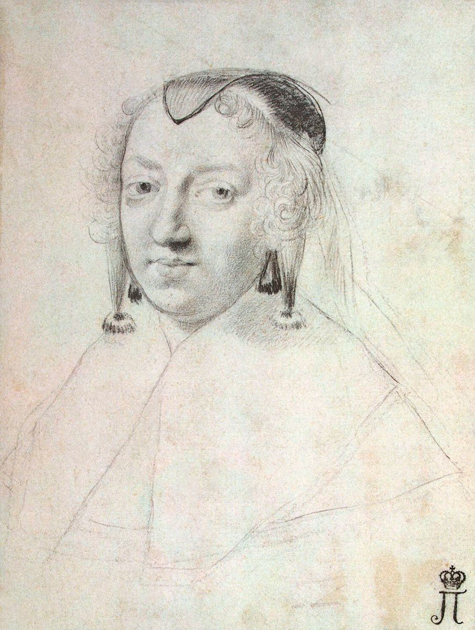 Retrato de Ana de Austria 1601-1666, antes de 1643 de Claude Mellan