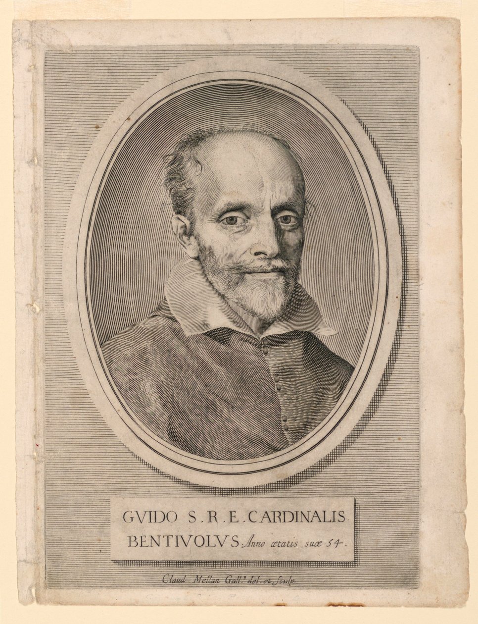 Retrato del cardenal Guido Bentivoglio de Claude Mellan