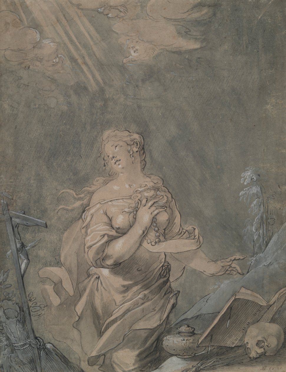 Santa María Magdalena en oración de Claude Mellan