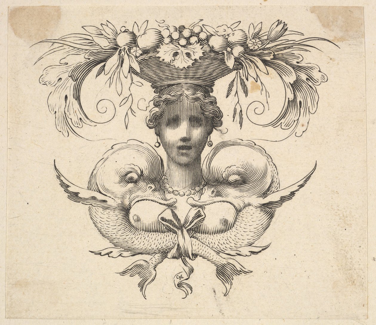 Cabeza de mujer de Claude Mellan