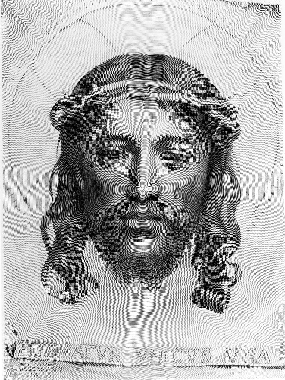 La cabeza de Cristo, 1735 de Claude Mellan