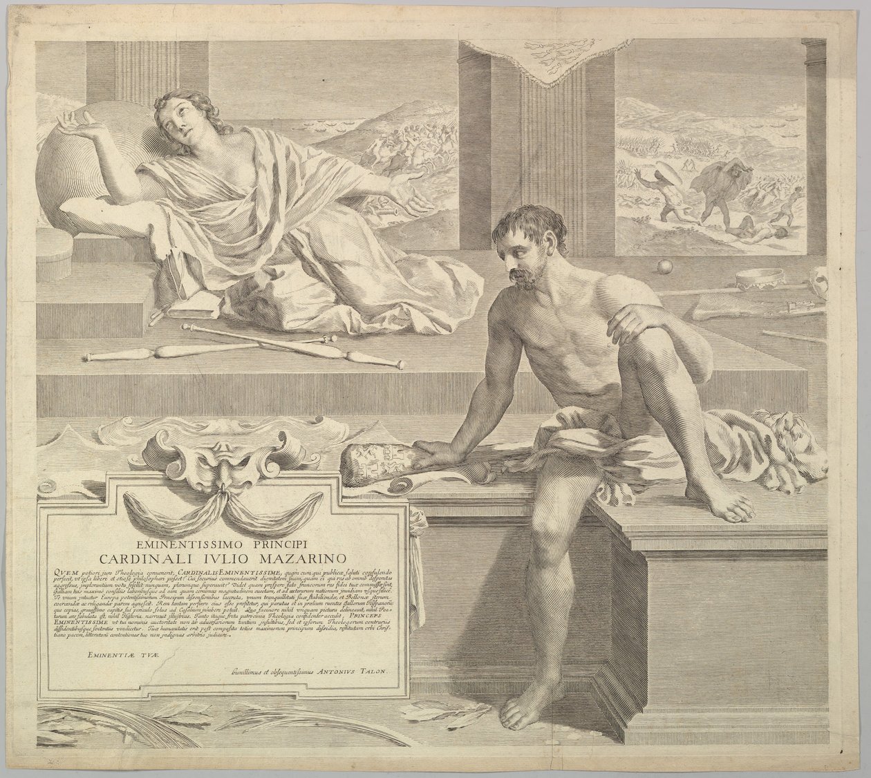 Tesis teológica de Antoine Talon, 1648 de Claude Mellan
