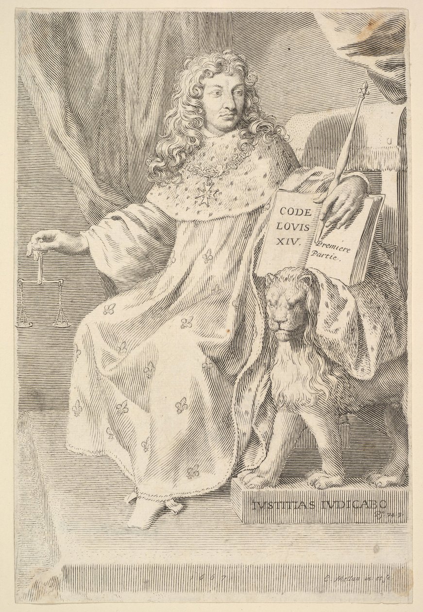 Página de título: Le Code Louis XIV de Claude Mellan