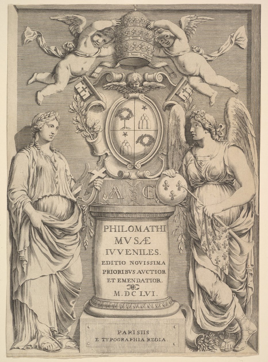 Página de título: Philomathi Musae Juveniles, 1655 de Claude Mellan