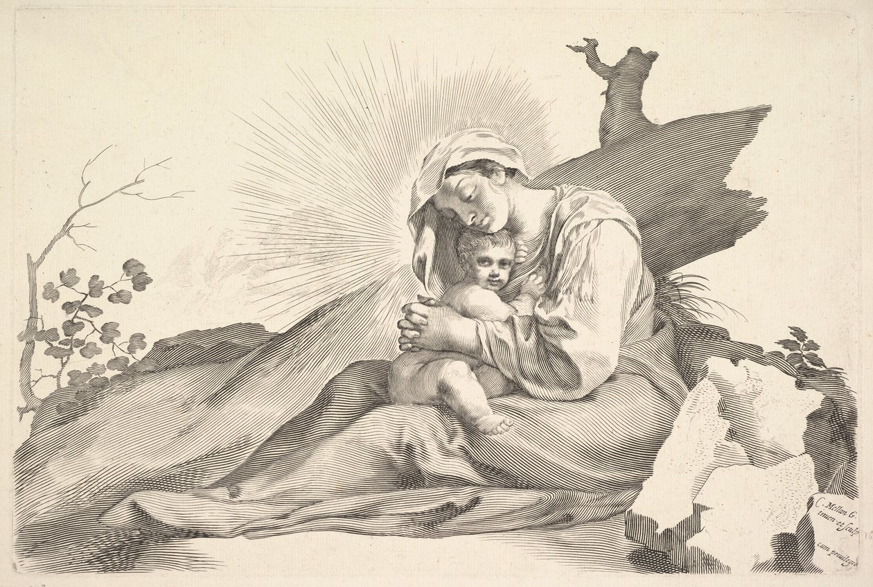 Virgen con el Niño de Claude Mellan