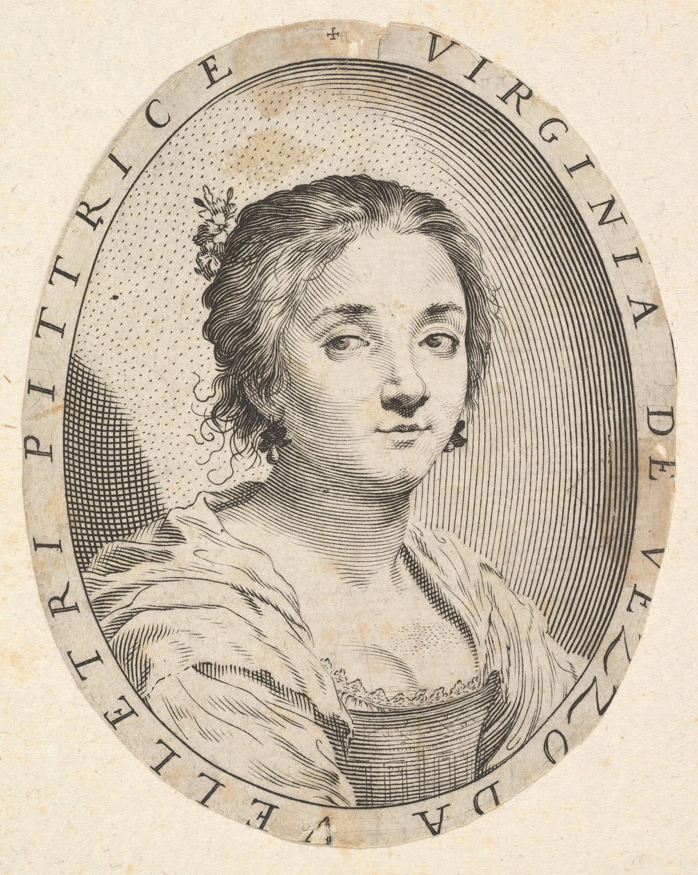Virginia da Vezzo, esposa de Simon Vouet, 1626 de Claude Mellan