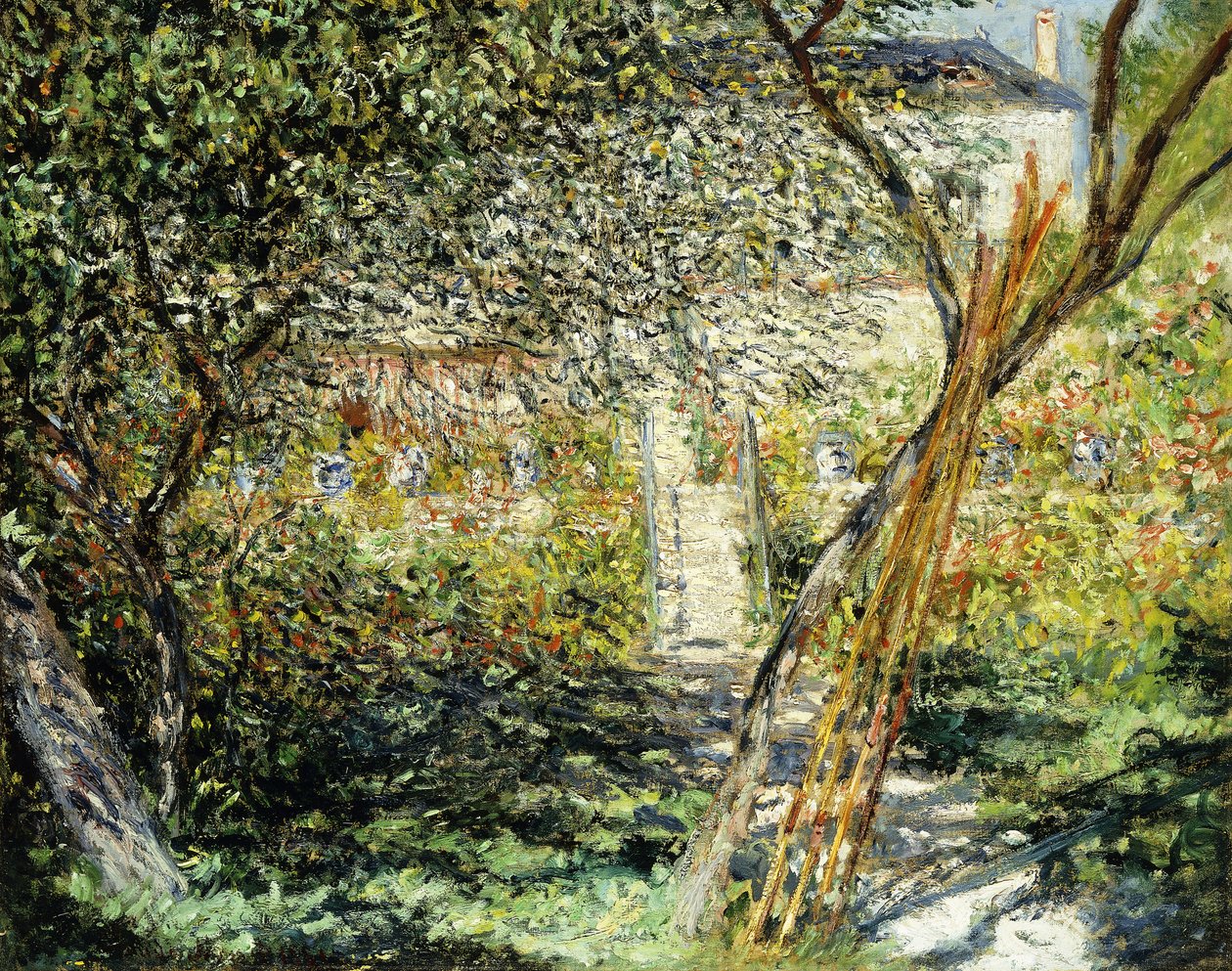 Un Jardín en Vetheuil, 1881 de Claude Monet
