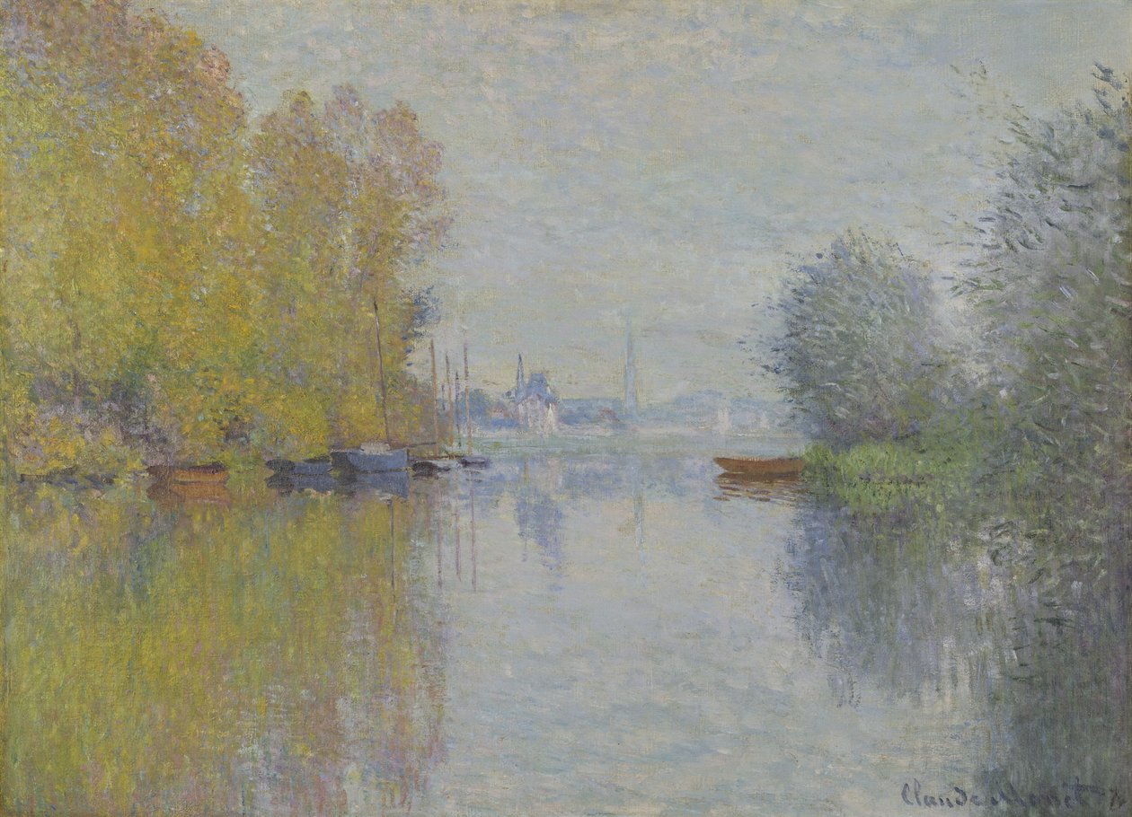 Otoño en el Sena, Argenteuil de Claude Monet