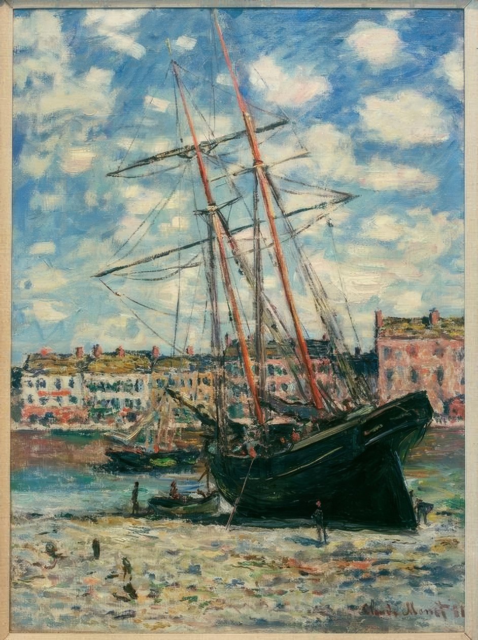 Barco varado en Fecamp de Claude Monet