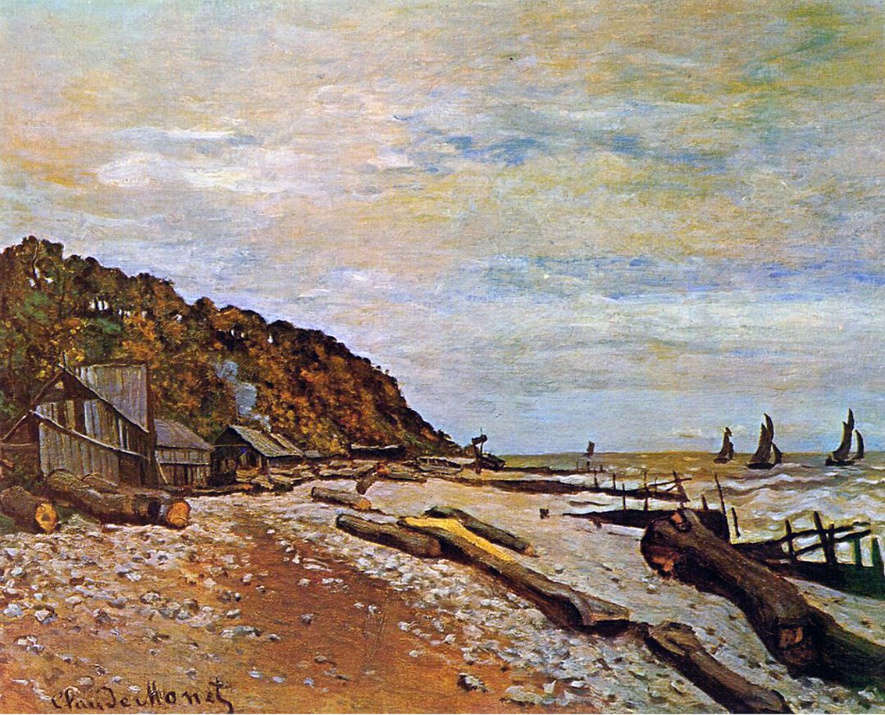 Astillero cerca de Honfleur, 1864 de Claude Monet