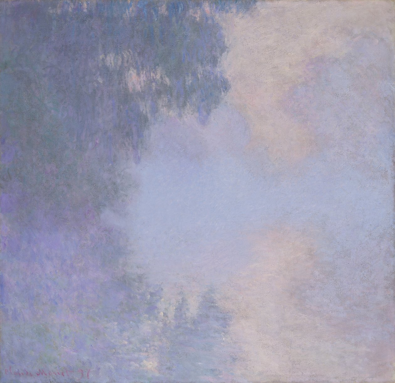 Rama del Sena cerca de Giverny (Niebla) de Claude Monet