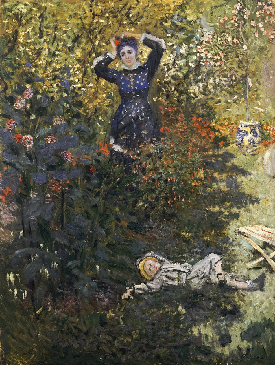 Camille y Jean en el Jardín de Argenteuil de Claude Monet
