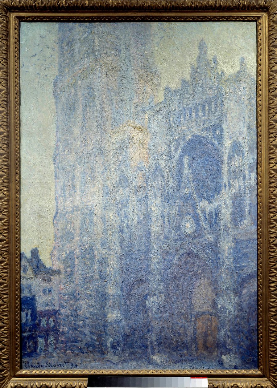 Catedral de Notre-Dame de Rouen, el portal y la torre de San Román, efecto de la mañana, armonía blanca de Claude Monet