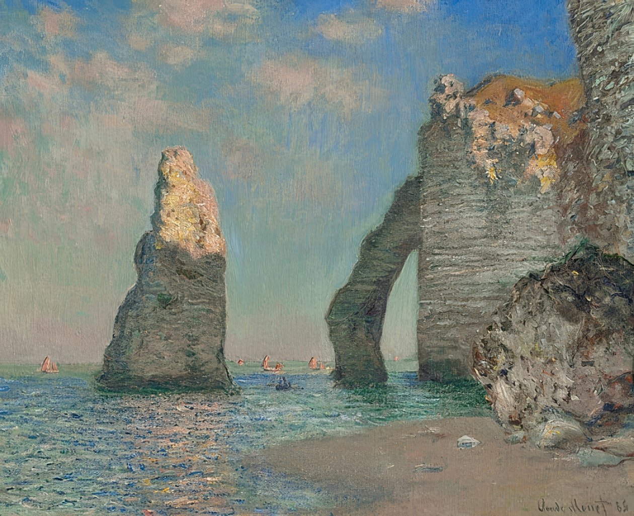 Las rocas en Étretat. 1885 de Claude Monet