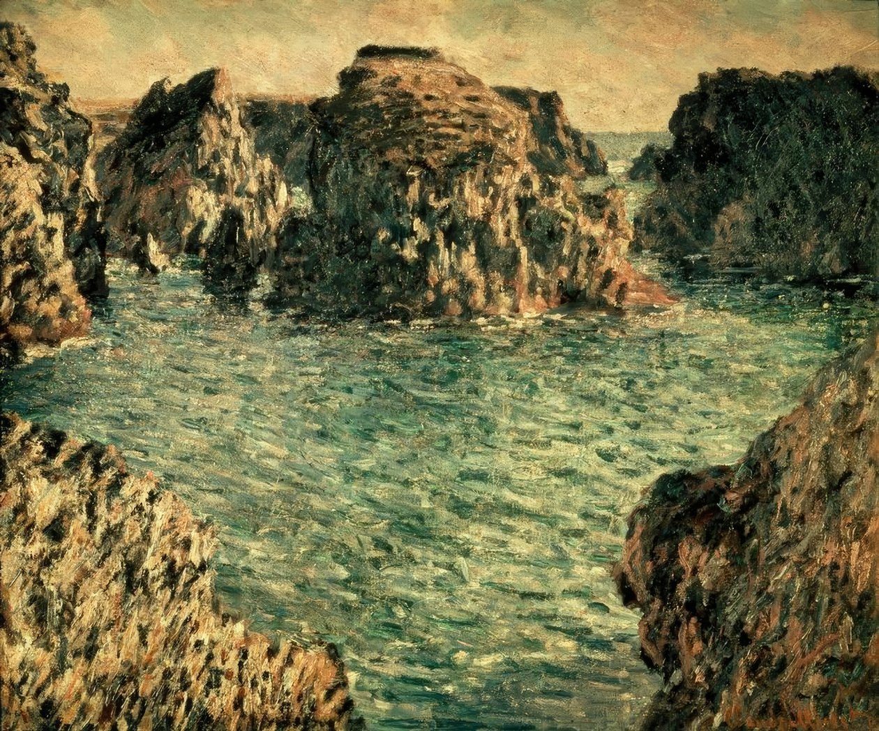 Entrada de Port-Goulphar, Belle-Ile de Claude Monet