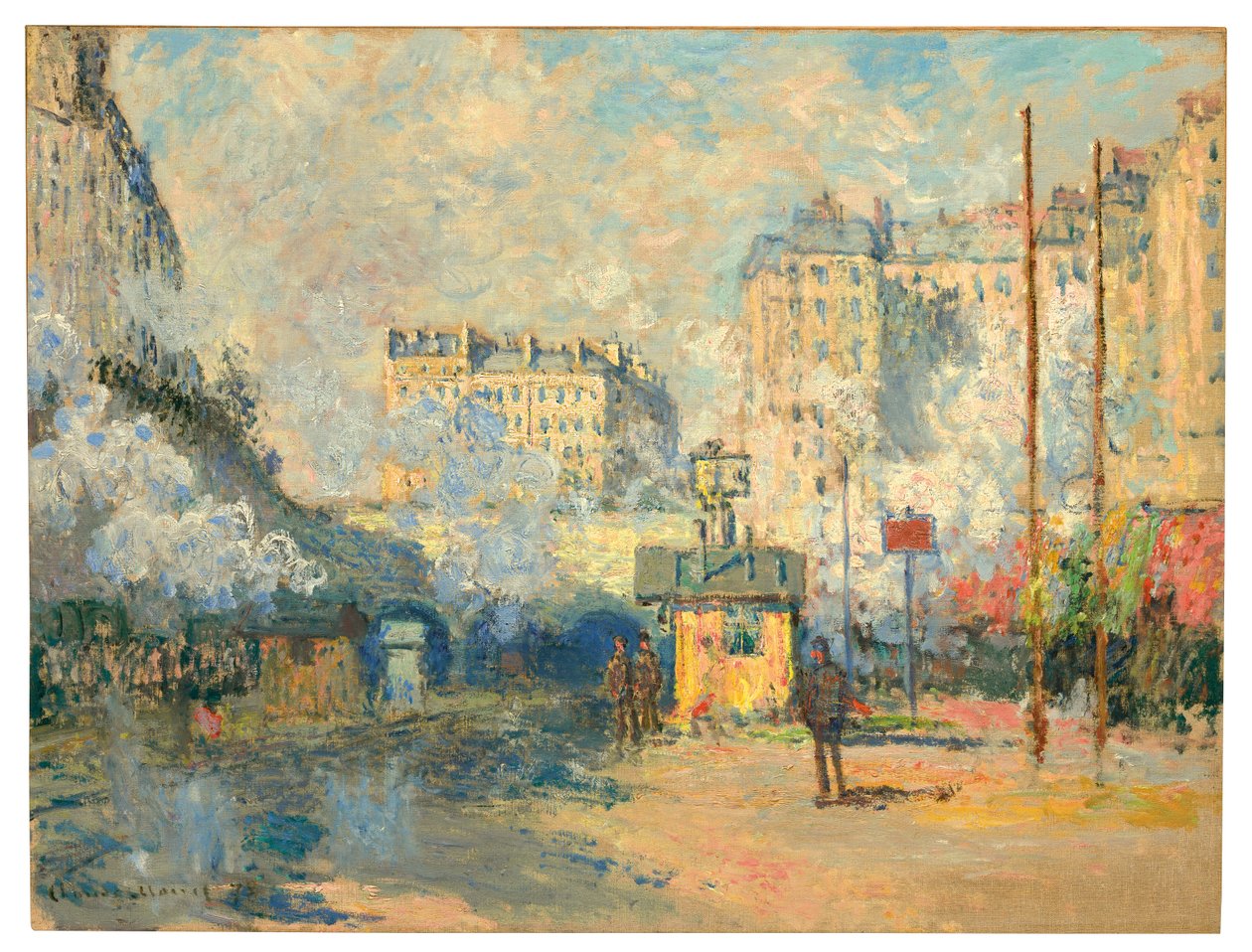 Exterior de la estación Saint-Lazare, efecto de luz solar, 1877 de Claude Monet