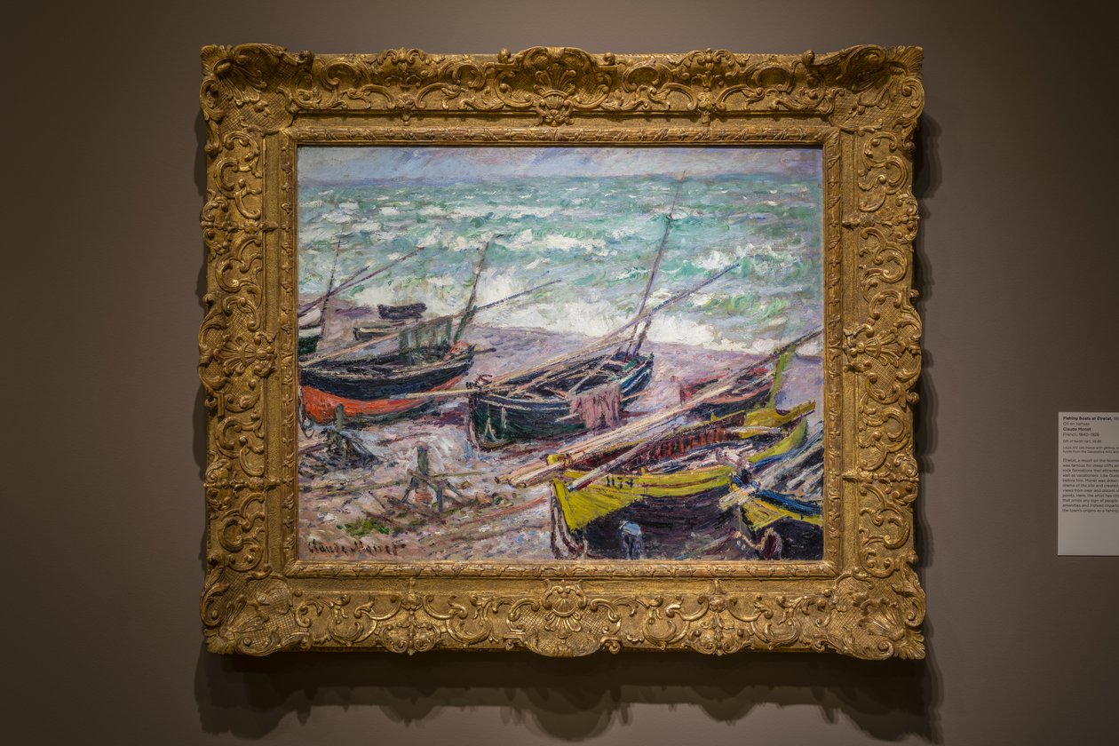 Barcos de pesca en Étretat de Claude Monet