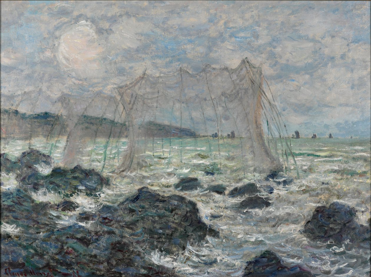Redes de pesca en Pourville de Claude Monet