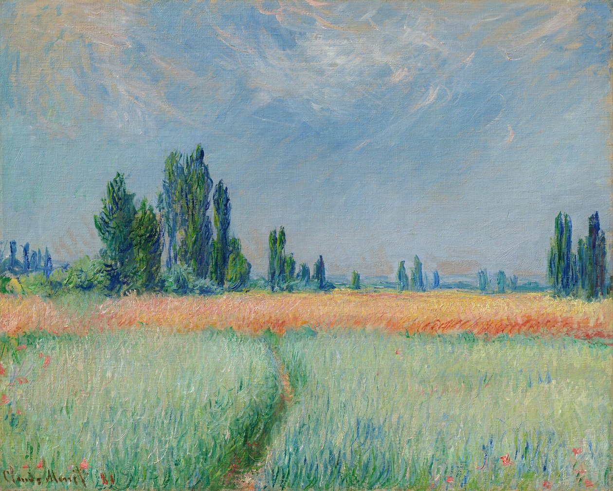 Alemán: Weizenfeld Wheatfield de Claude Monet