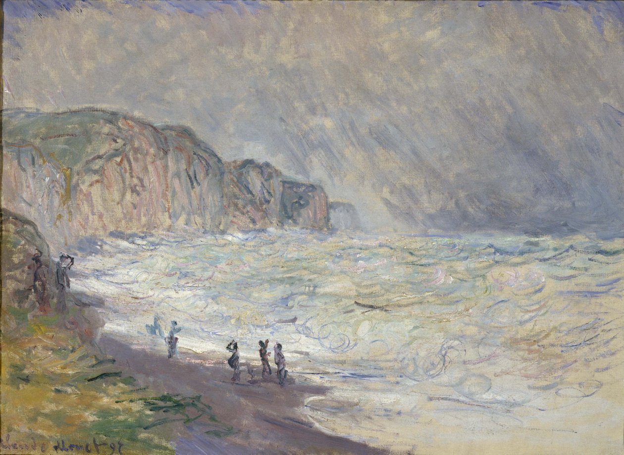 Mar agitado en Pourville de Claude Monet