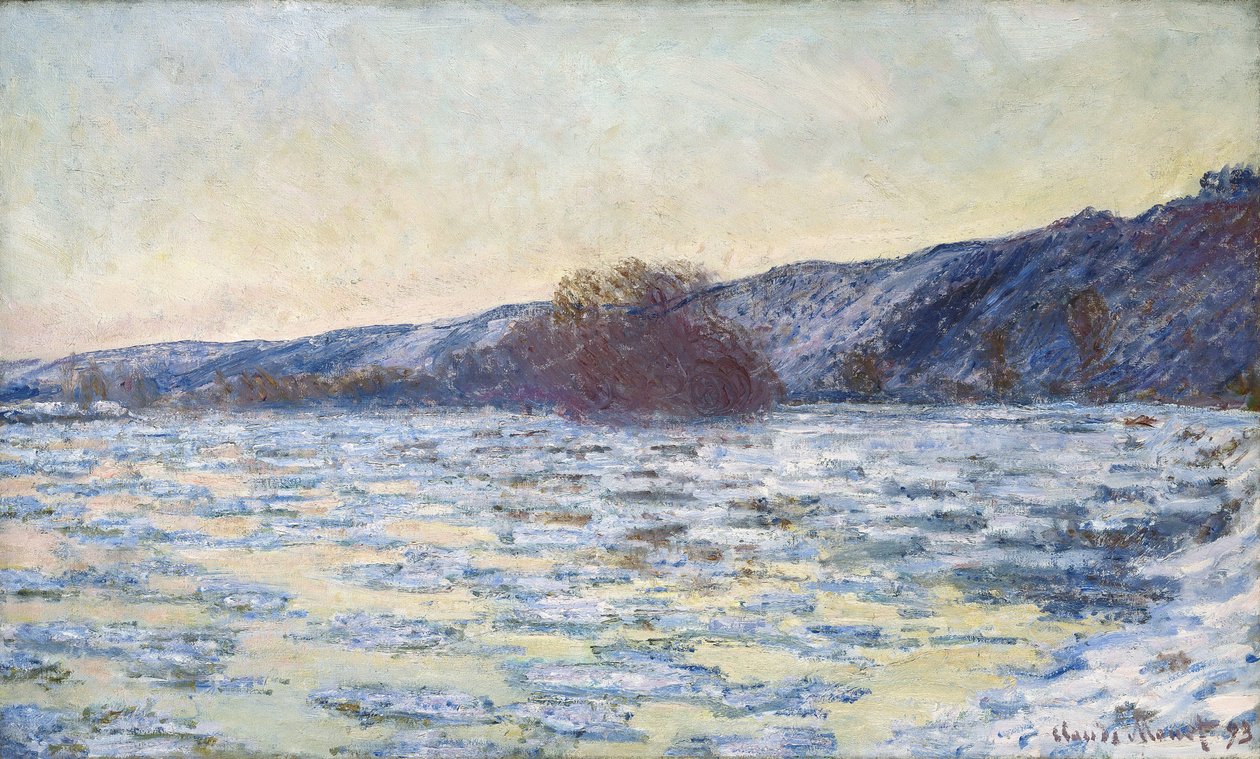 Témpanos de hielo al atardecer de Claude Monet