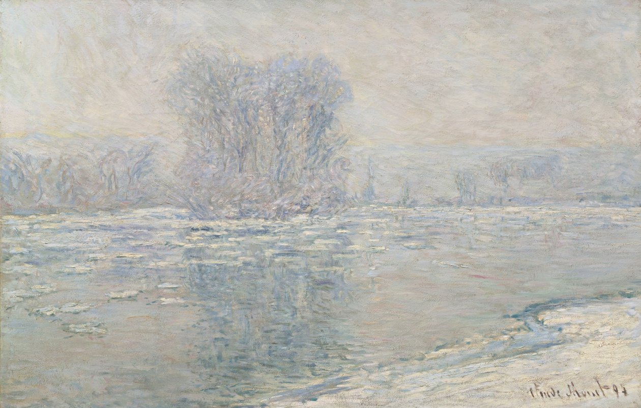 Hielo, efecto blanco, 1893 de Claude Monet