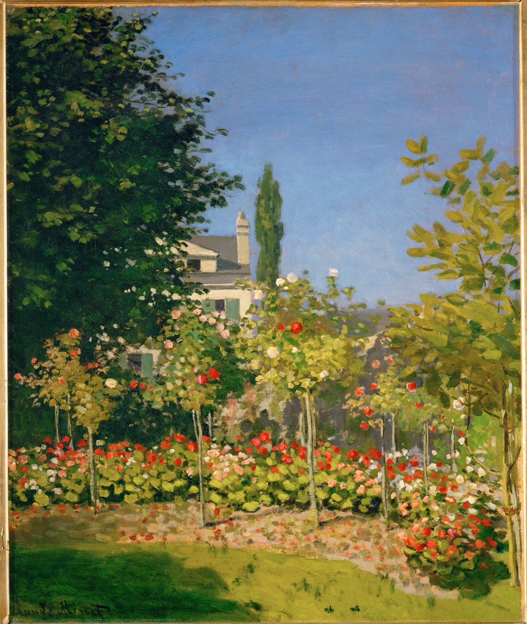 Jardin en fleurs a Sainte-Adresse (óleo sobre lienzo) de Claude Monet