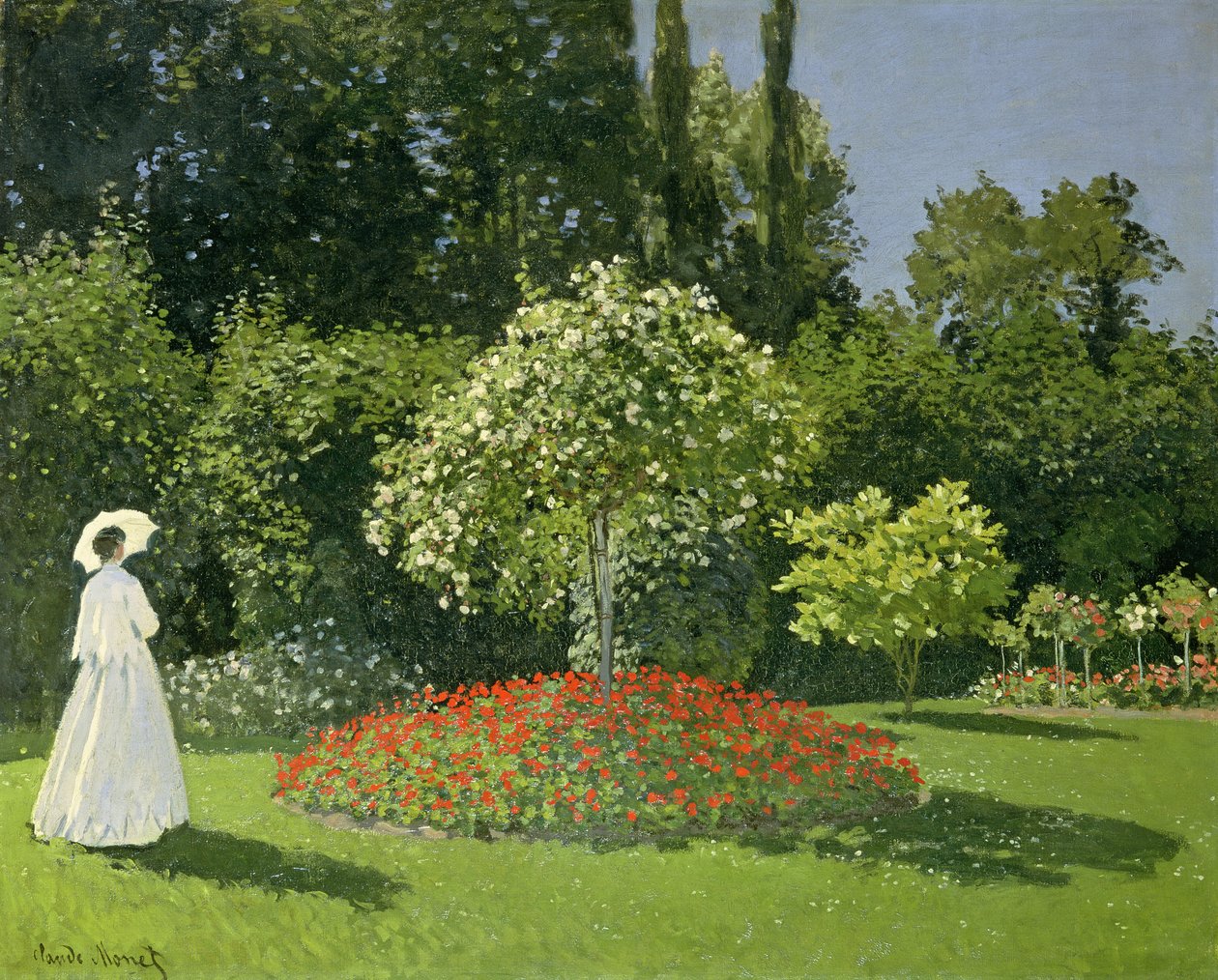 Jeanne Marie Lecadre en el jardín de Claude Monet