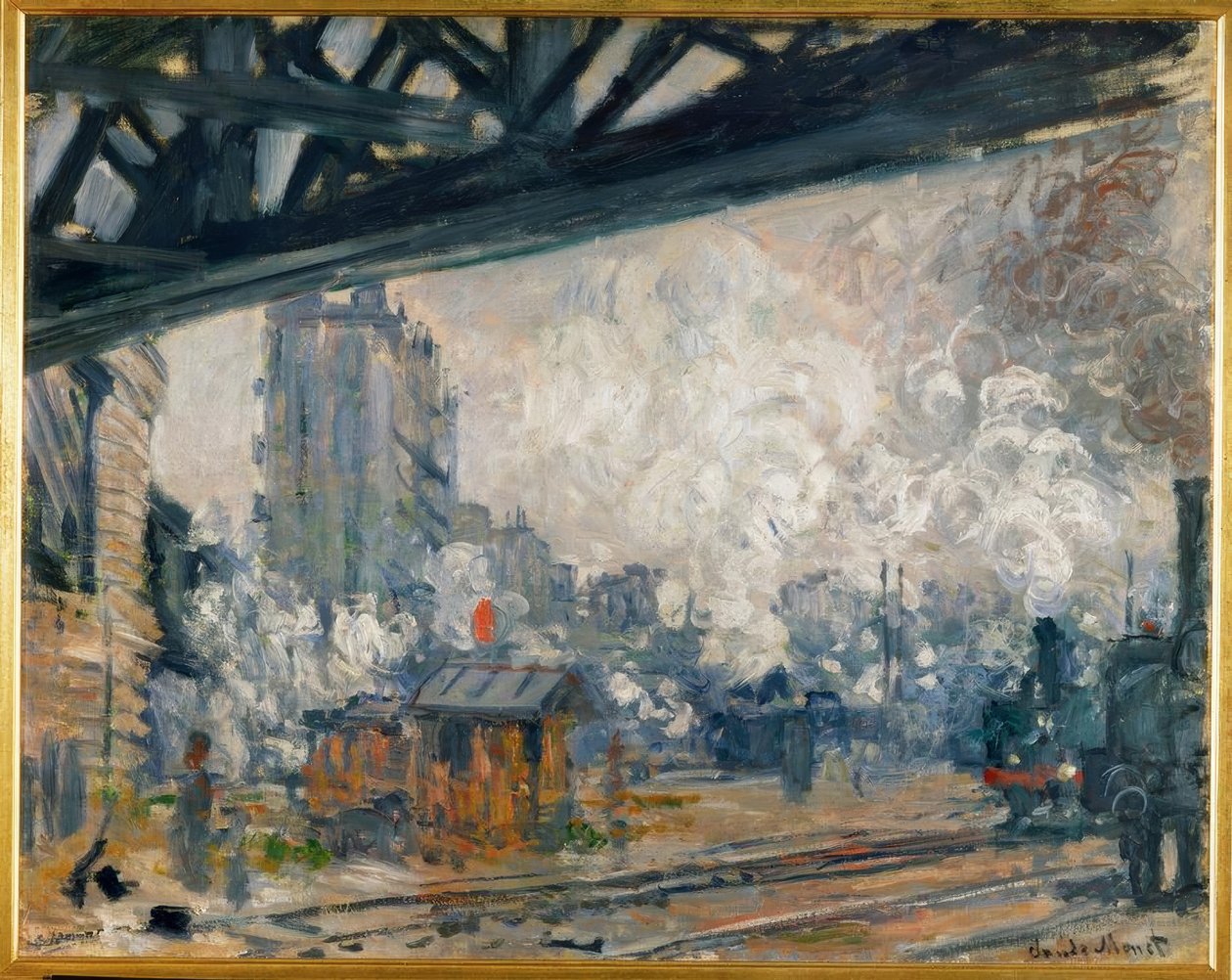 La estación Saint-Lazare, vista exterior de Claude Monet
