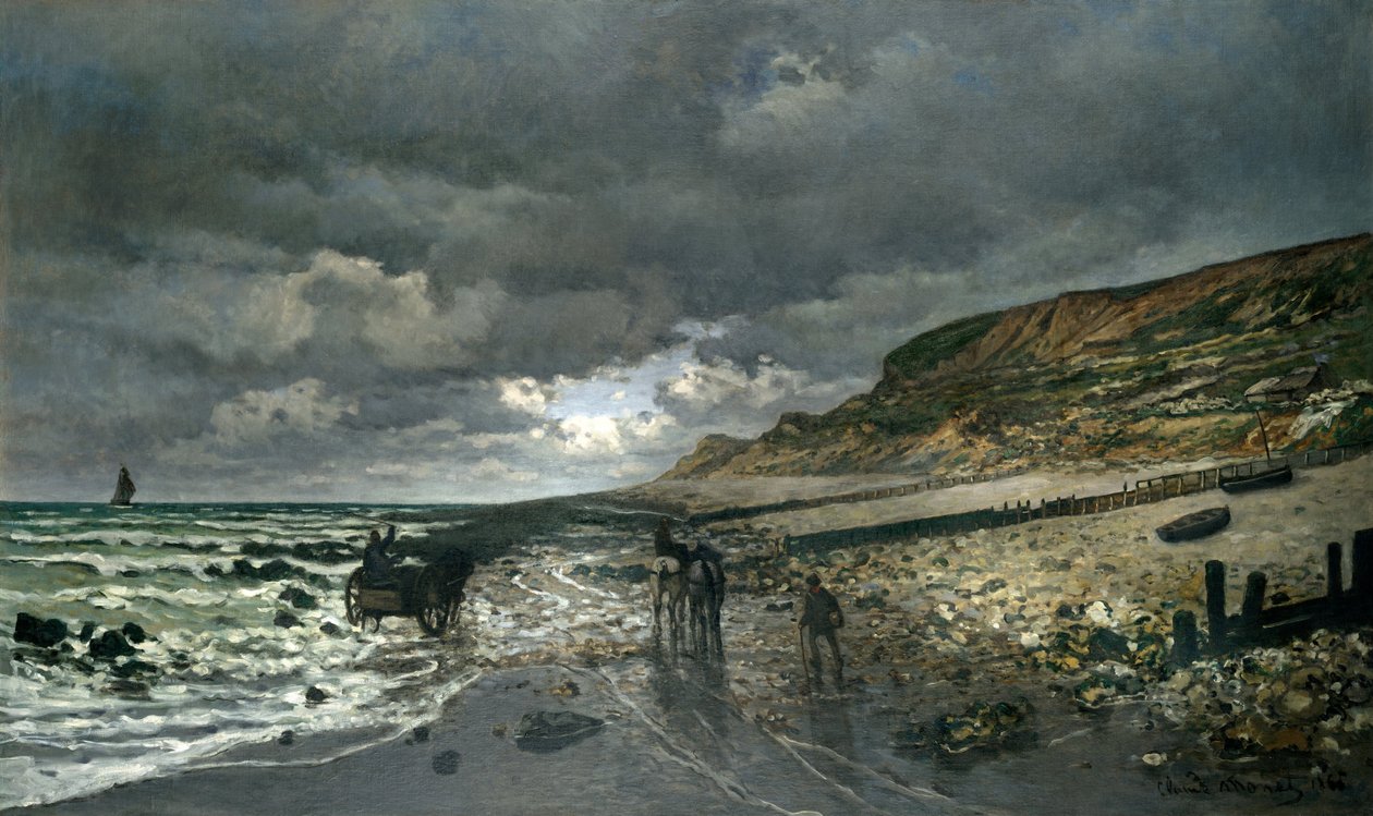La Pointe de la Hève en marea baja de Claude Monet