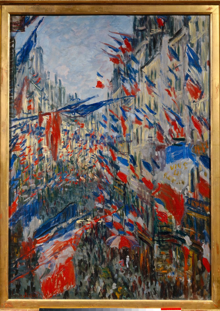 La Rue Saint-Denis en París, fiesta 30 de junio de 1878. Pintura de Claude Monet (1840-1926) de Claude Monet