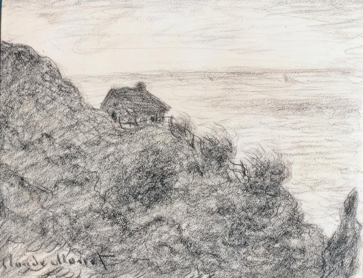 La cabaña de los aduaneros cerca de Pourville de Claude Monet