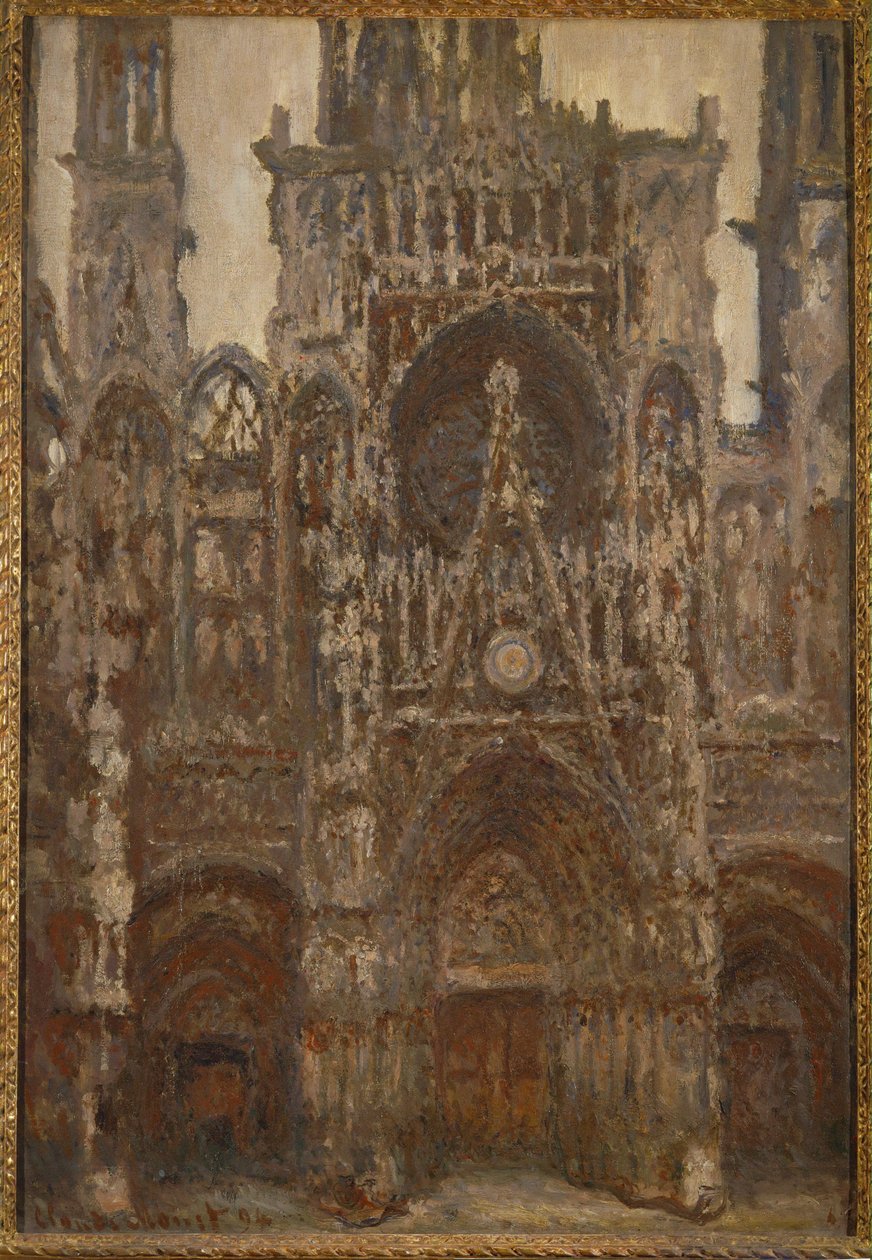 La cathedrale de Rouen: harmonie brune (óleo sobre lienzo) de Claude Monet