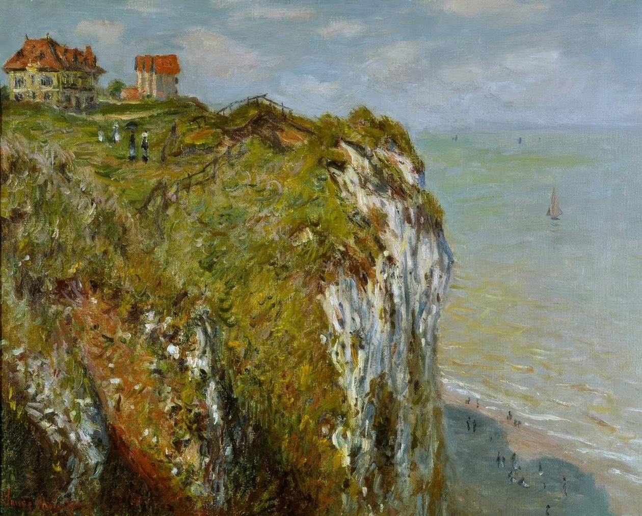 El acantilado en Dieppe de Claude Monet