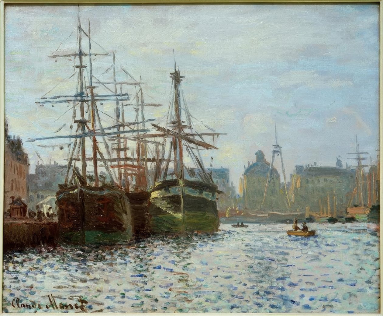 El estanque del comercio, Le Havre de Claude Monet