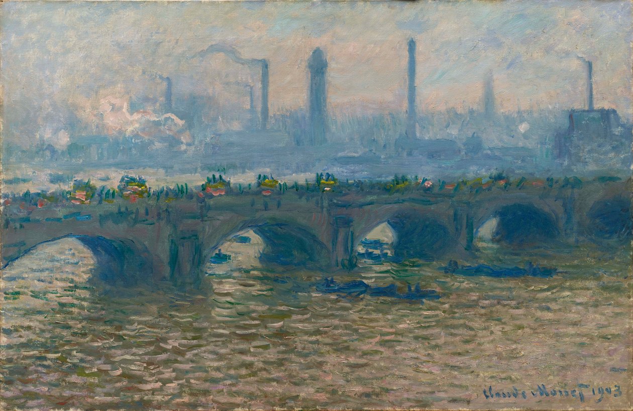 Le Pont de Waterloo, tiempo gris Waterloo Bridge, clima gris, 1903 de Claude Monet