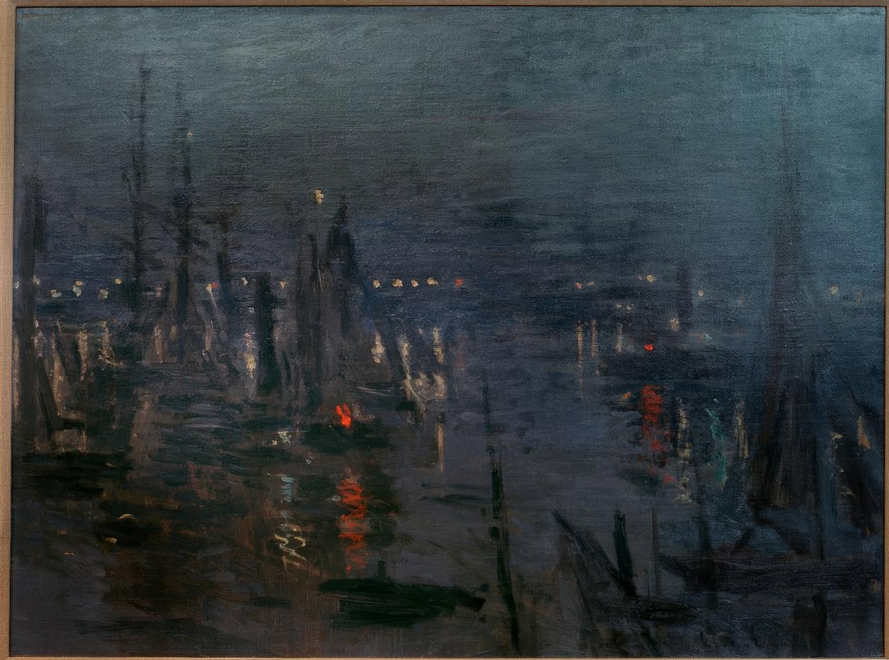 El puerto de Le Havre, efecto de noche de Claude Monet