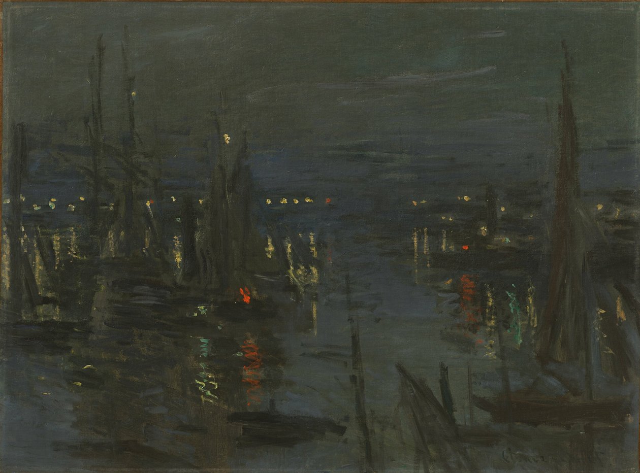 Le Port du Havre, Effet de Nuit de Claude Monet