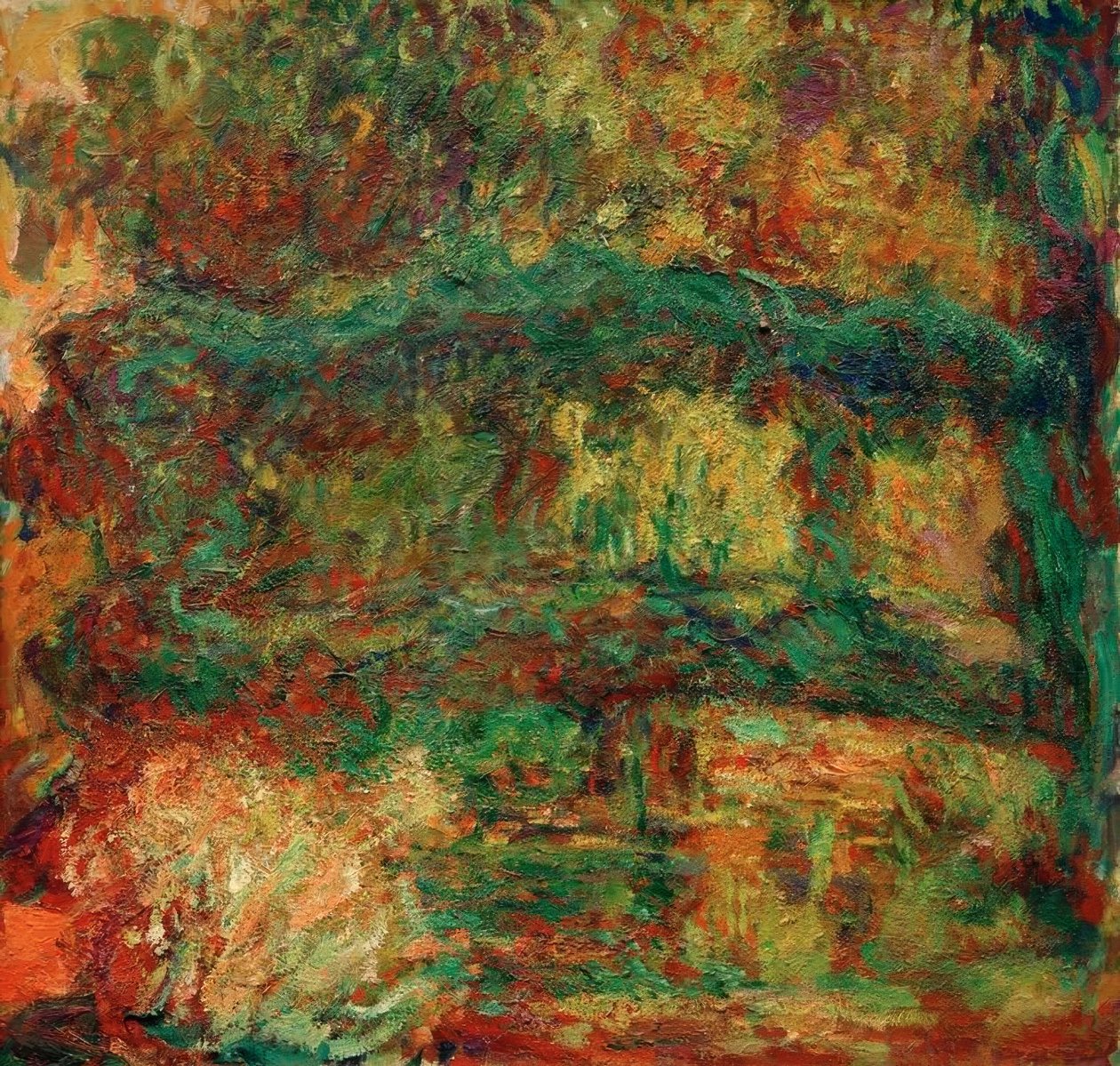 El puente japonés (Nenúfares, el puente japonés) de Claude Monet