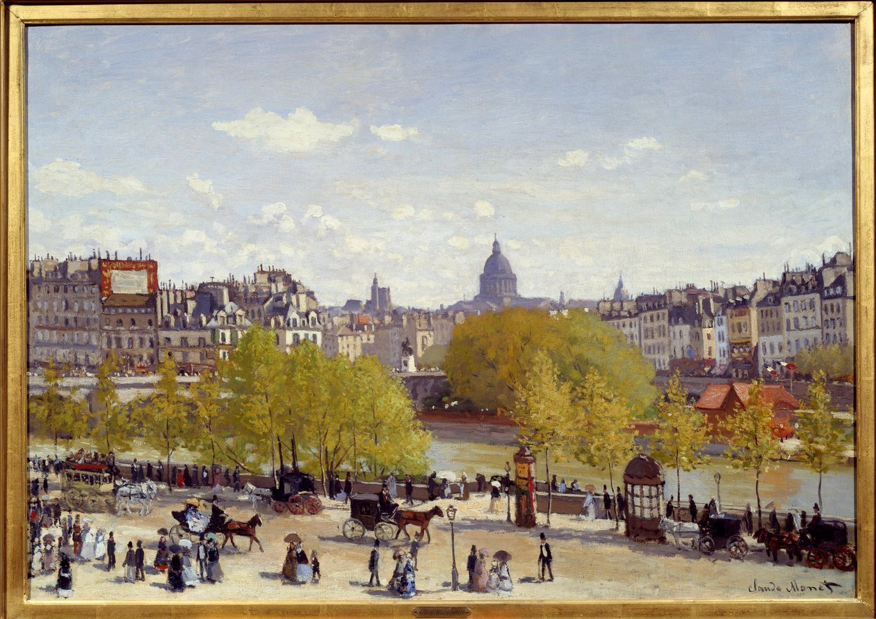 El muelle del Louvre en París en 1867 de Claude Monet
