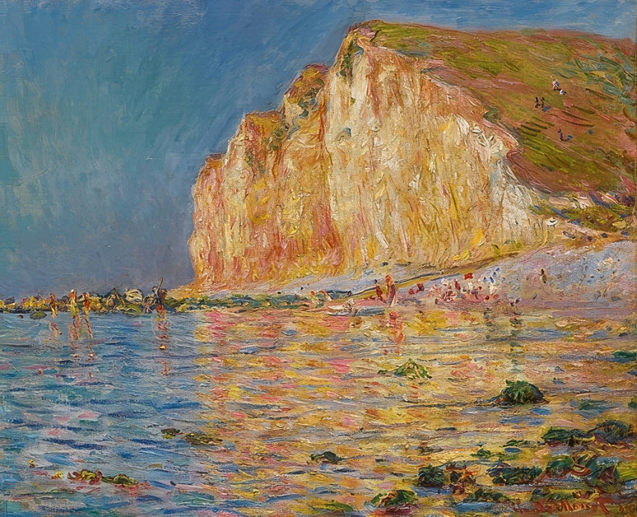 Les Petites-Dalles en marea baja, 1884 de Claude Monet