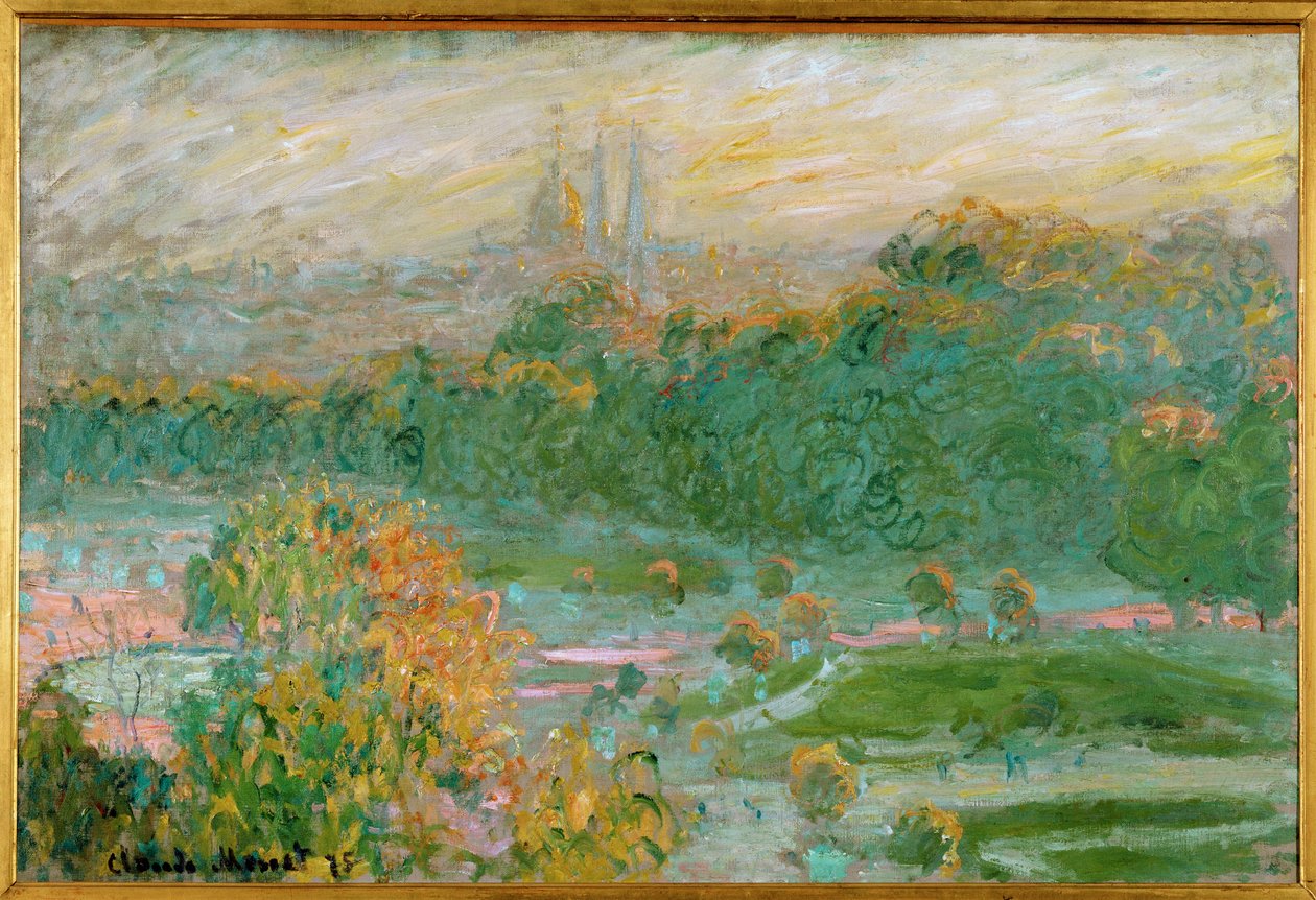 Les Tuileries (óleo sobre lienzo) de Claude Monet