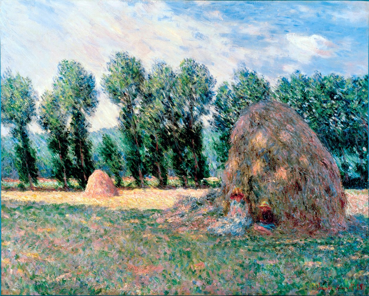 Pintura ""Los Pajares"" de Claude Monet (1840-1926) 1885 Dim 65,2x81,5 cm Museo de Arte Ohara, Kurashiki de Claude Monet