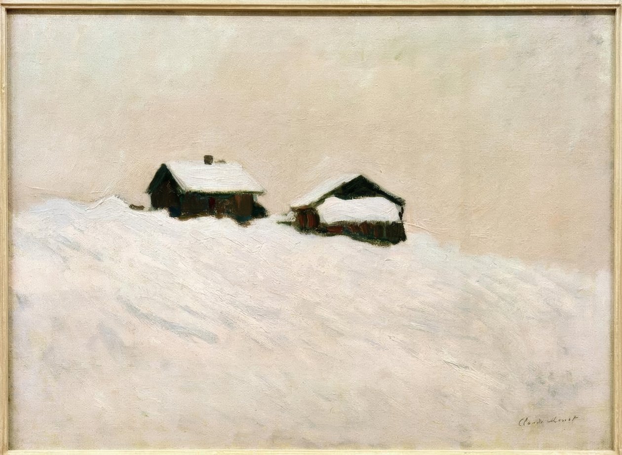 Casas en la nieve, Noruega de Claude Monet